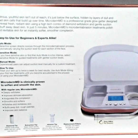 Trophy Skin MicrodermMD - At Home Microdermabrasion Kit NEW OPEN BOX - Picture 4 of 5